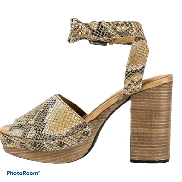 Free People Justine Snakeskin Platform Sandals - Picture 4 of 14